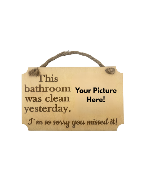 Custom Pet Bathroom Sign – Personalized Wooden Wall Décor